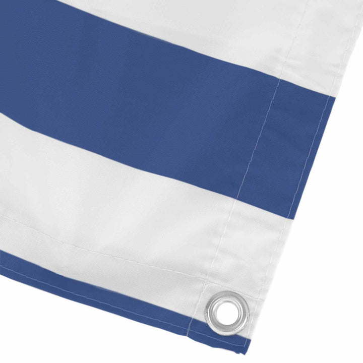 Balkong Skärm 110 X 500 Cm Oxford Tyg Rektangulär Blå Och Vit