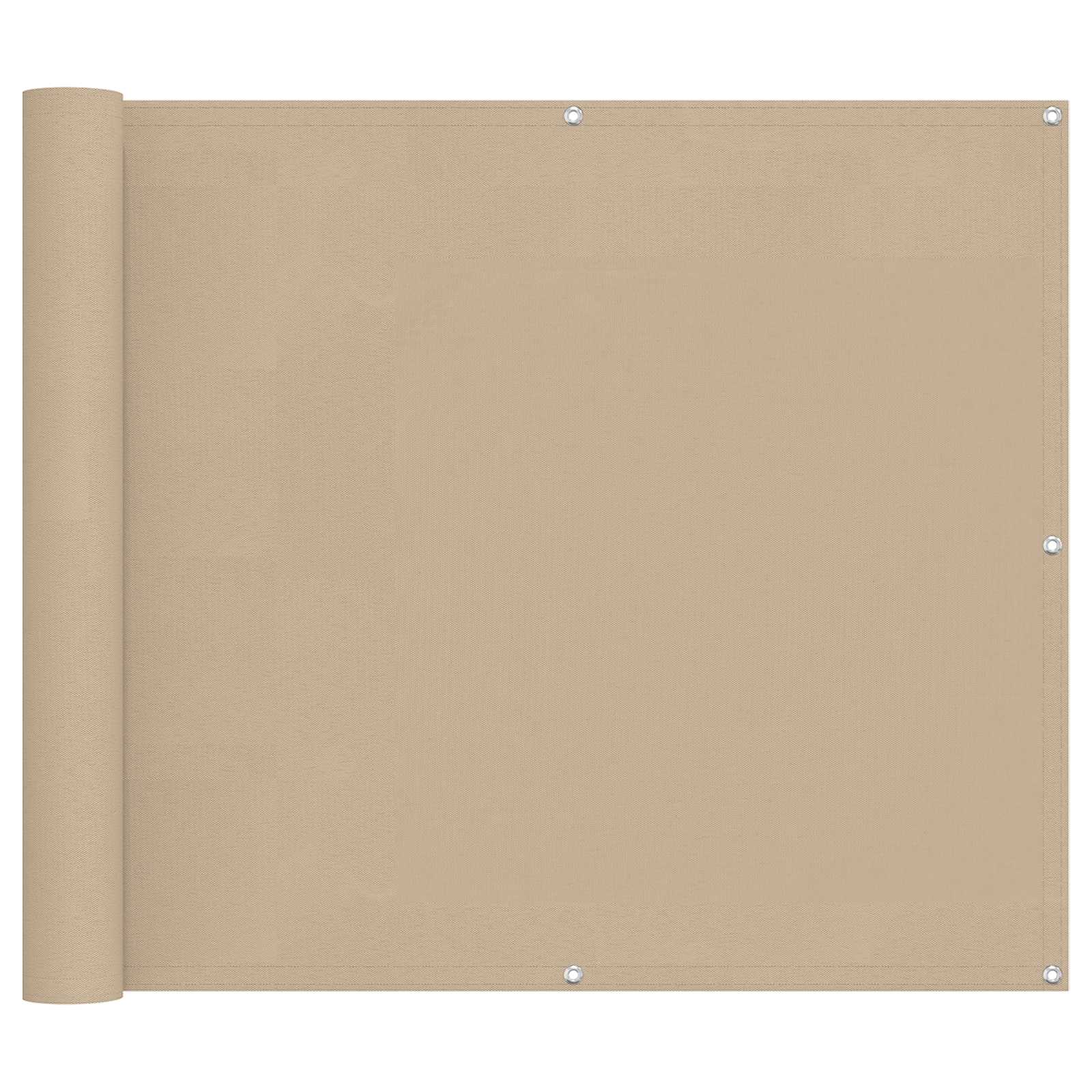 Balkong Skärm Beige 100 X 800 Cm Oxford Tyg