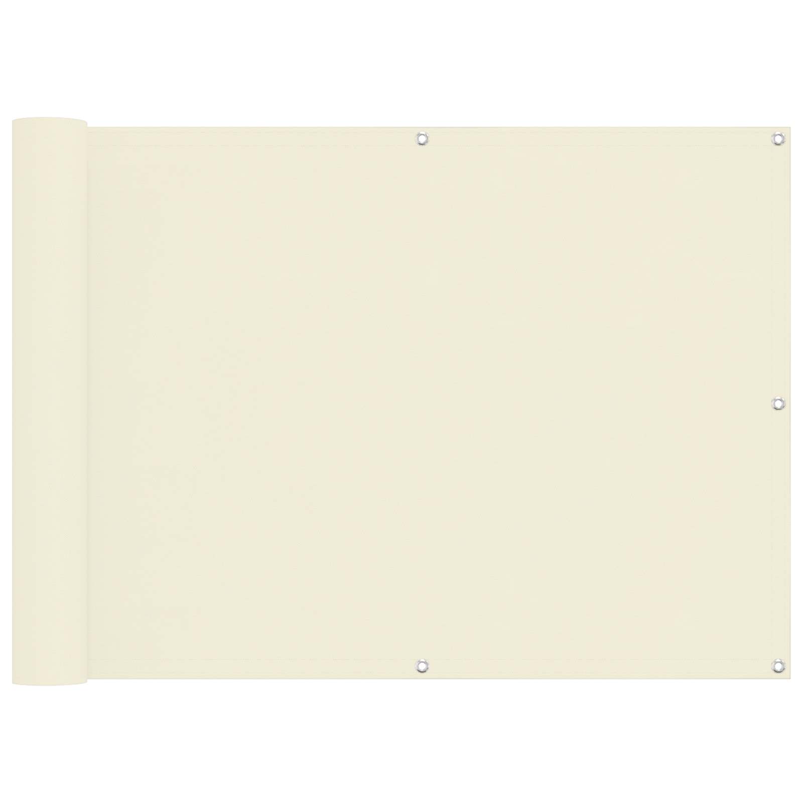 Balkong Skärm Kräm 75 X 200 Cm Oxford Tyg