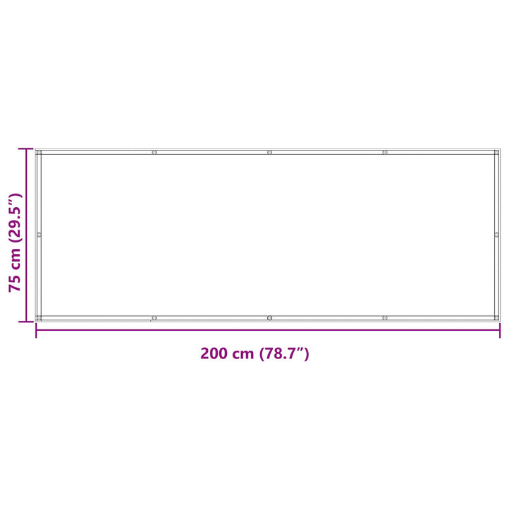 Balkong Skärm Kräm 75 X 200 Cm Oxford Tyg