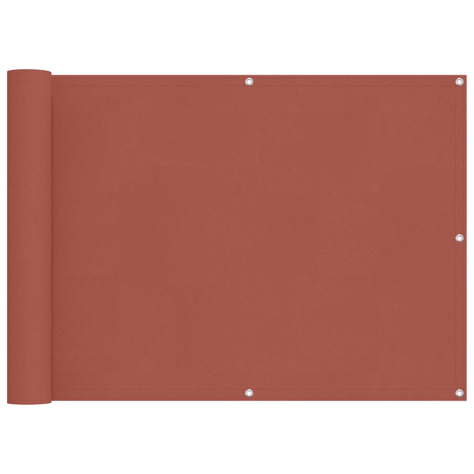 Balkong Skärm Terracotta 75 X 200 Cm Pu-Belagt Oxford Alu