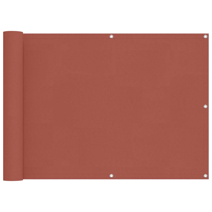 Balkong Skärm Terracotta 75 X 200 Cm Pu-Belagt Oxford Alu