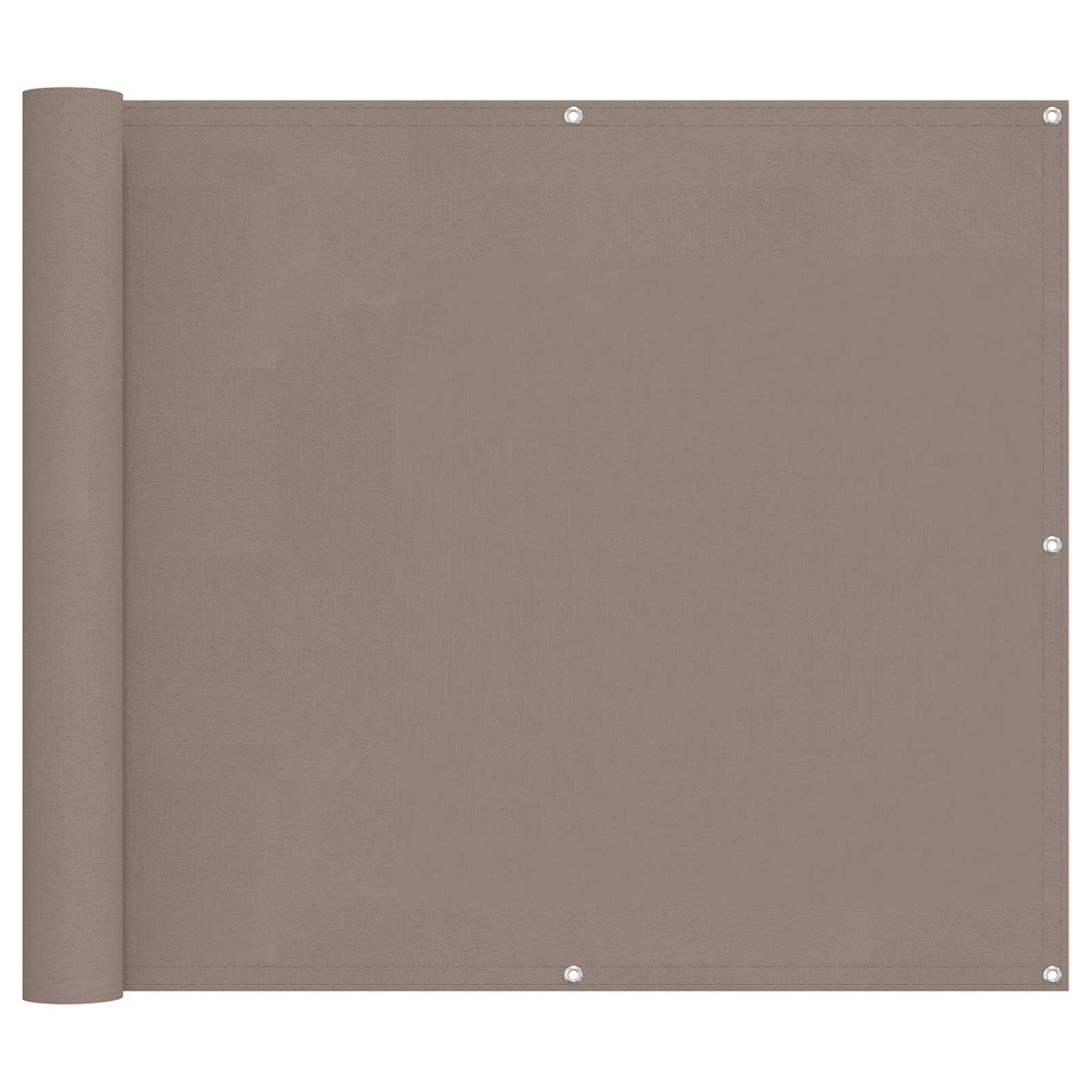 Balkong Skärm Taupe 100 X 200 Cm Oxford Tyg