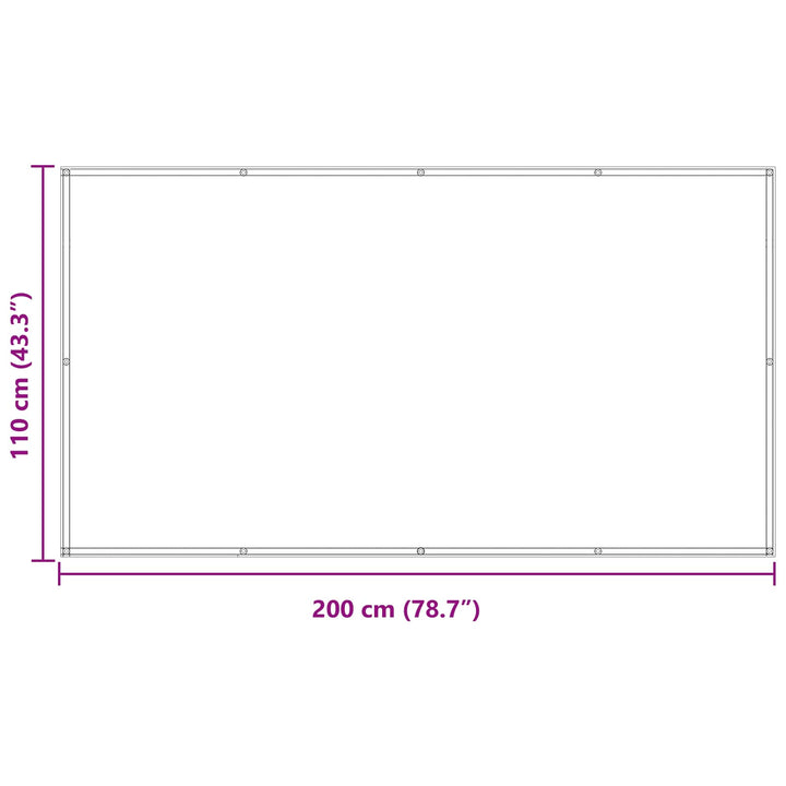 Balkong Skärm Mörkgrön 110 X 200 Cm Oxford Tyg