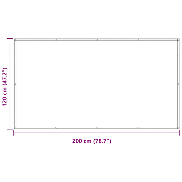 Balkong Skärm Blå 120 X 200 Cm Pu-Belagt Oxford Alu