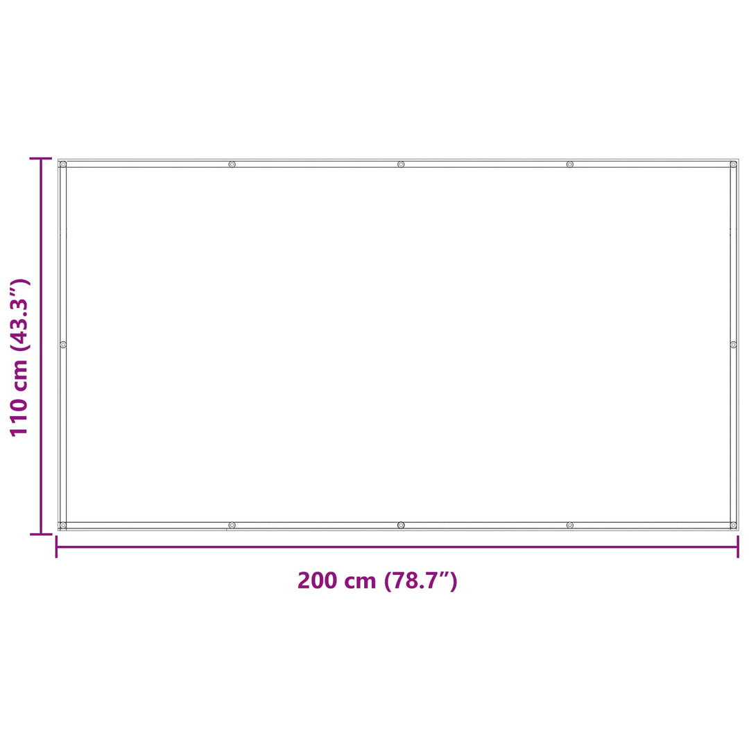 Balkong Skärm Gul 110 X 200 Cm Oxford Tyg