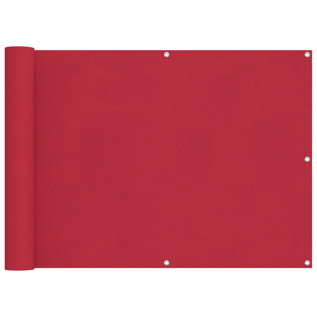 Balkong Skärm Röd 75 X 200 Cm Pu-Belagt Oxford Alu