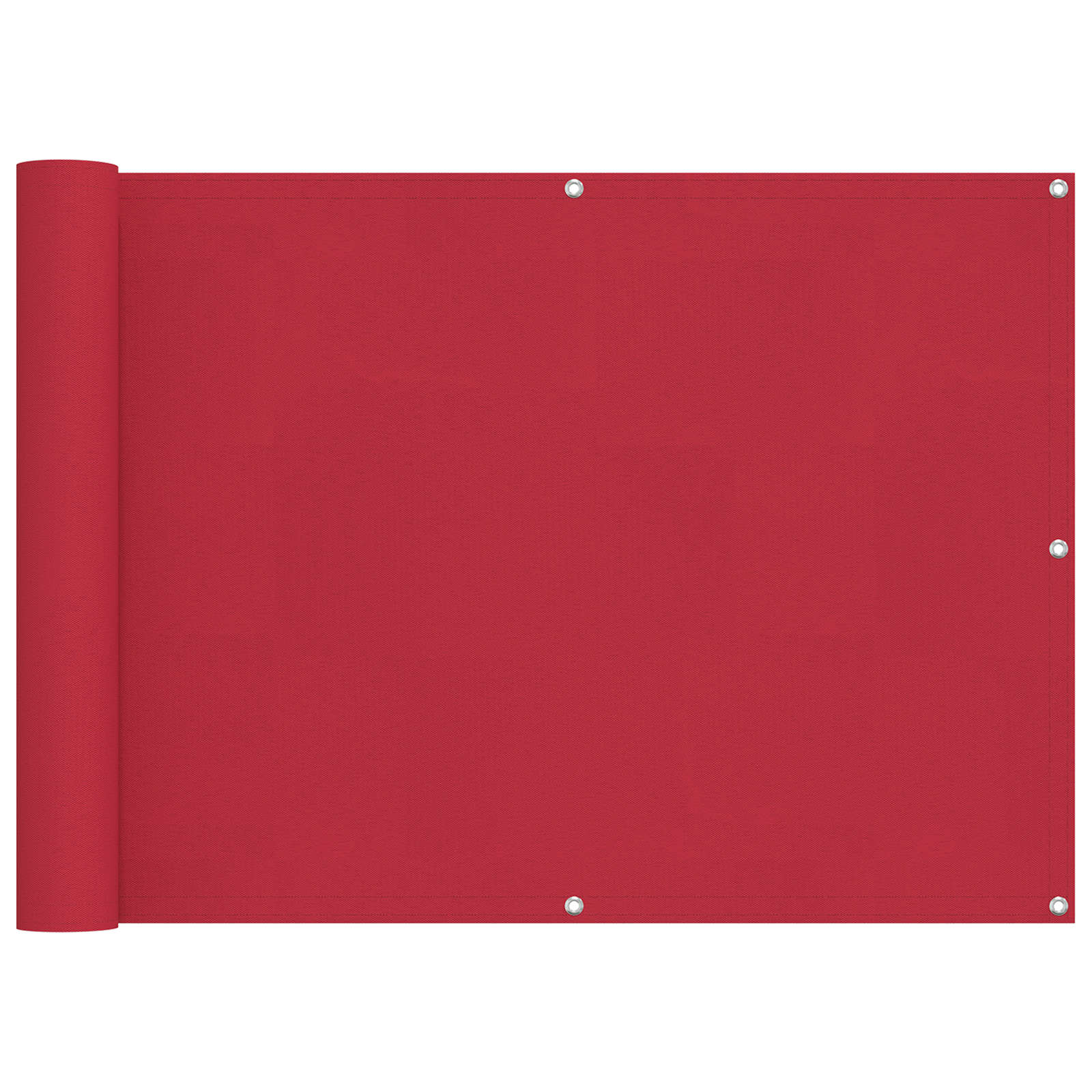Balkong Skärm Röd 75 X 200 Cm Pu-Belagt Oxford Alu