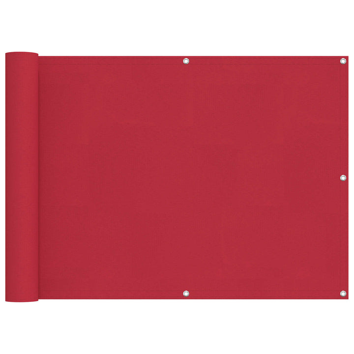 Balkong Skärm Röd 75 X 200 Cm Pu-Belagt Oxford Alu