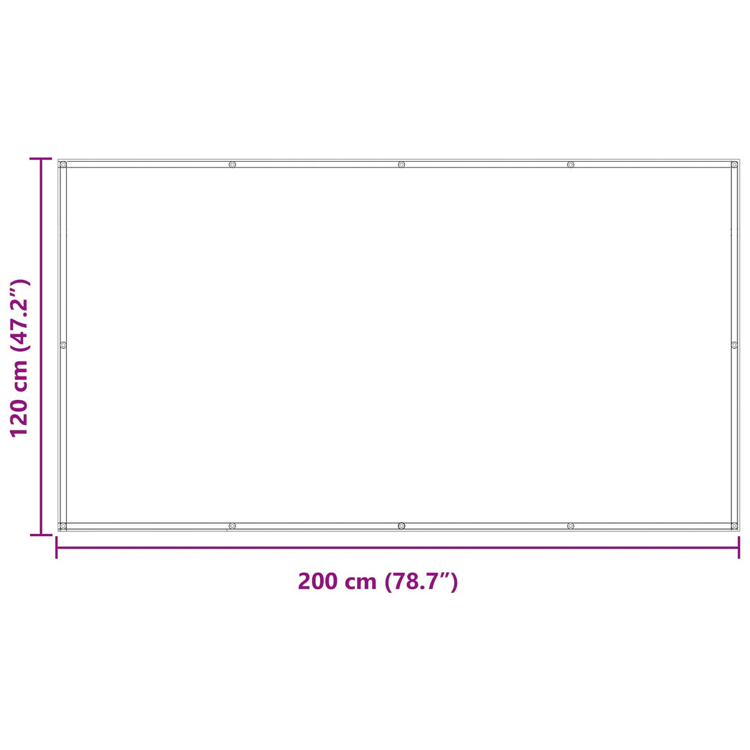 Balkong Skärm Röd 120 X 200 Cm Oxford Tyg