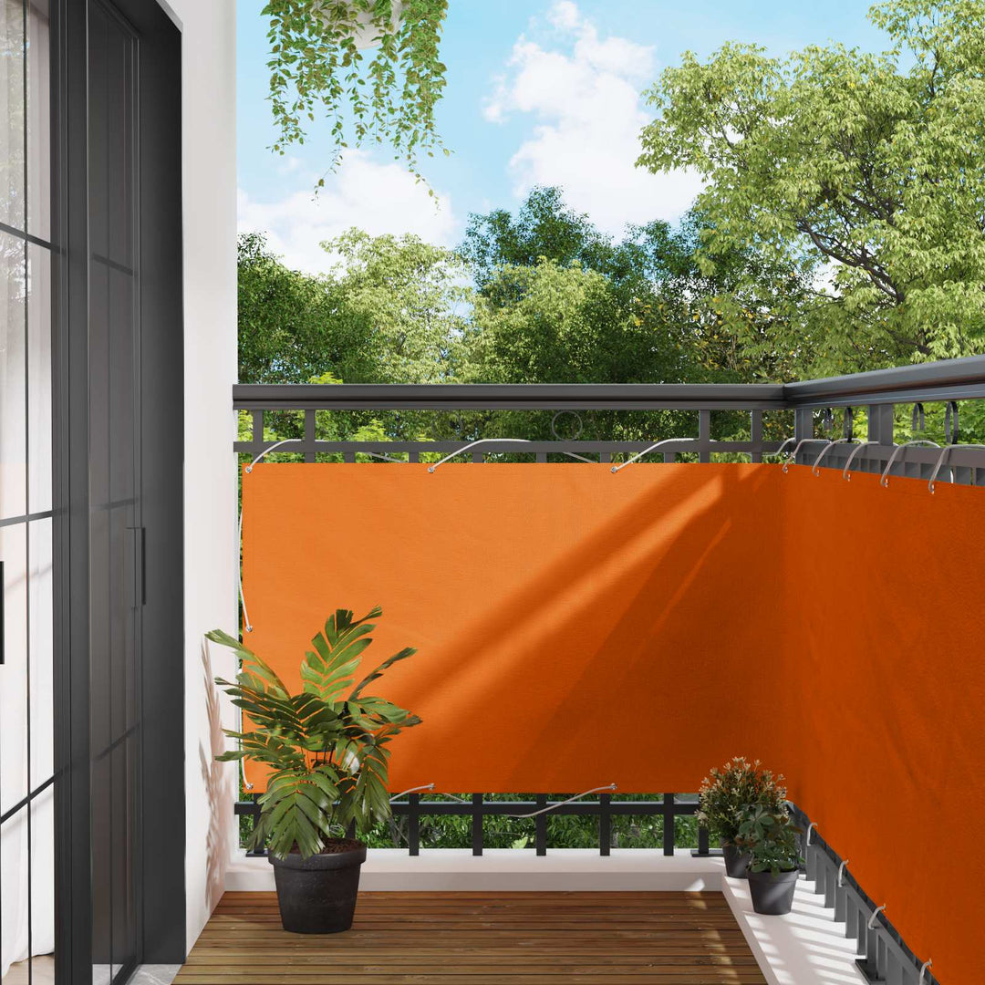 Balkong Skärm Orange 100 X 300 Cm Oxford Tyg