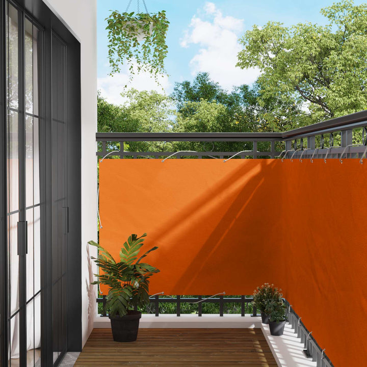 Balkong Skärm Orange 110 X 1000 Cm Oxford Tyg