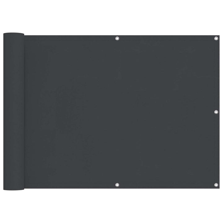 Balkong Skärm Svart 75 X 200 Cm Pu-Belagt Oxford Alu