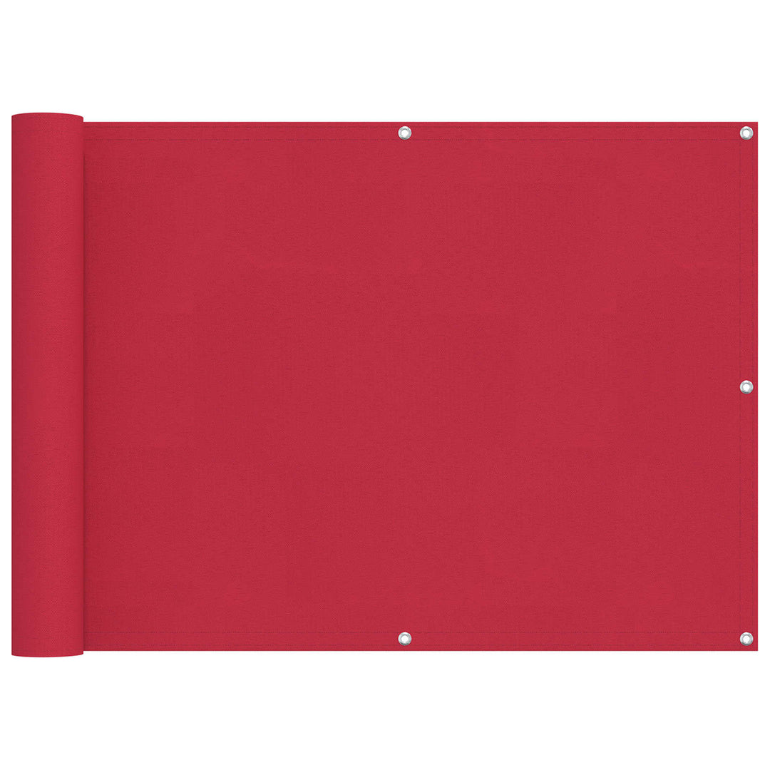 Balkong Skärm Vinröd 75 X 800 Cm Pu-Belagt Oxford Alu