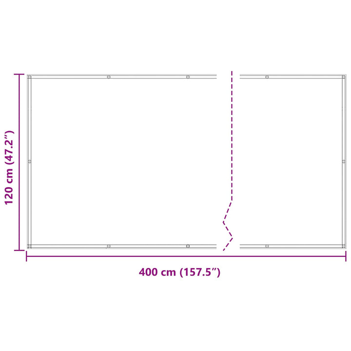 Balkong Skärm Vinröd 120 X 400 Cm Pu-Belagt Oxford Alu