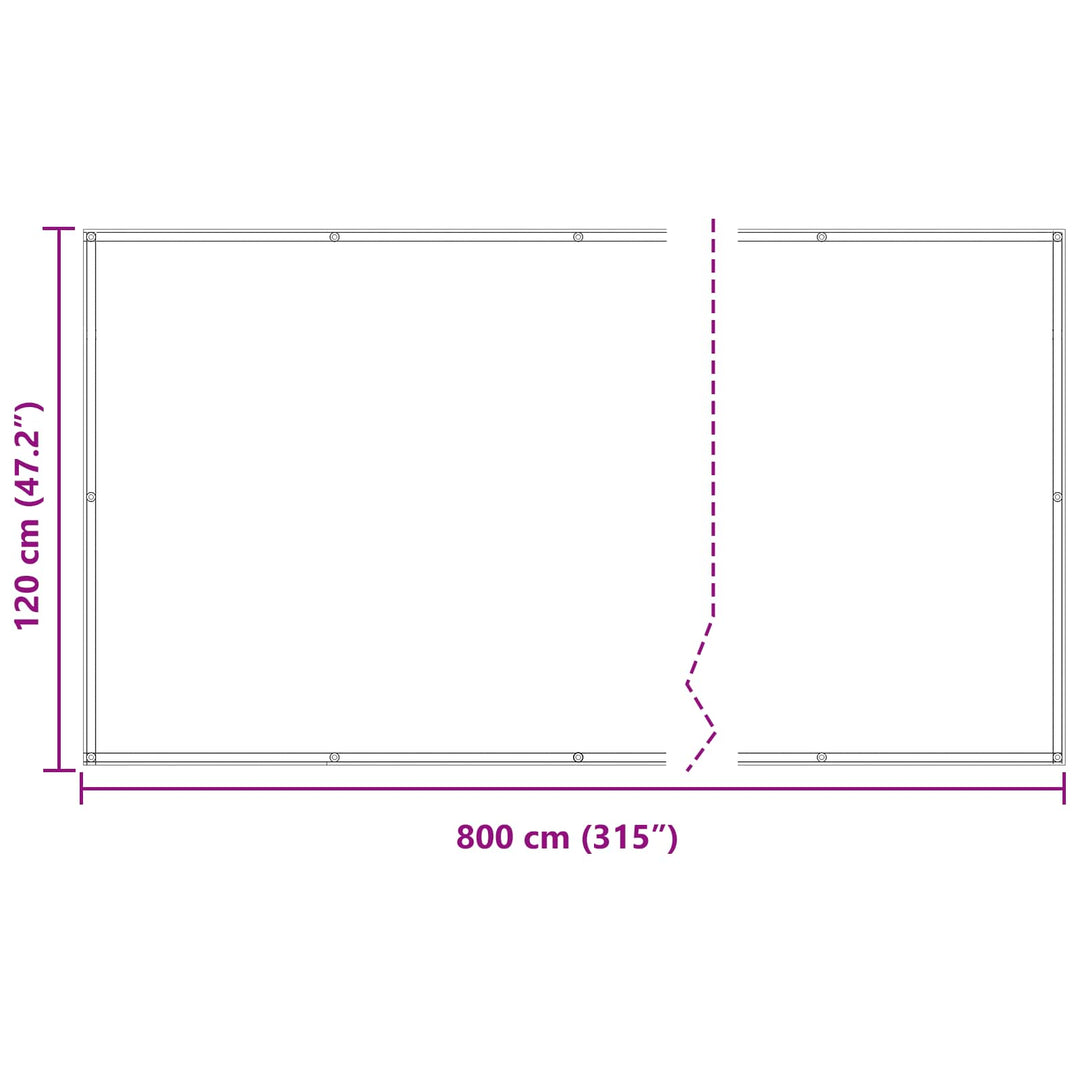 Balkong Skärm Vinröd 120 X 800 Cm Pu-Belagt Oxford Alu