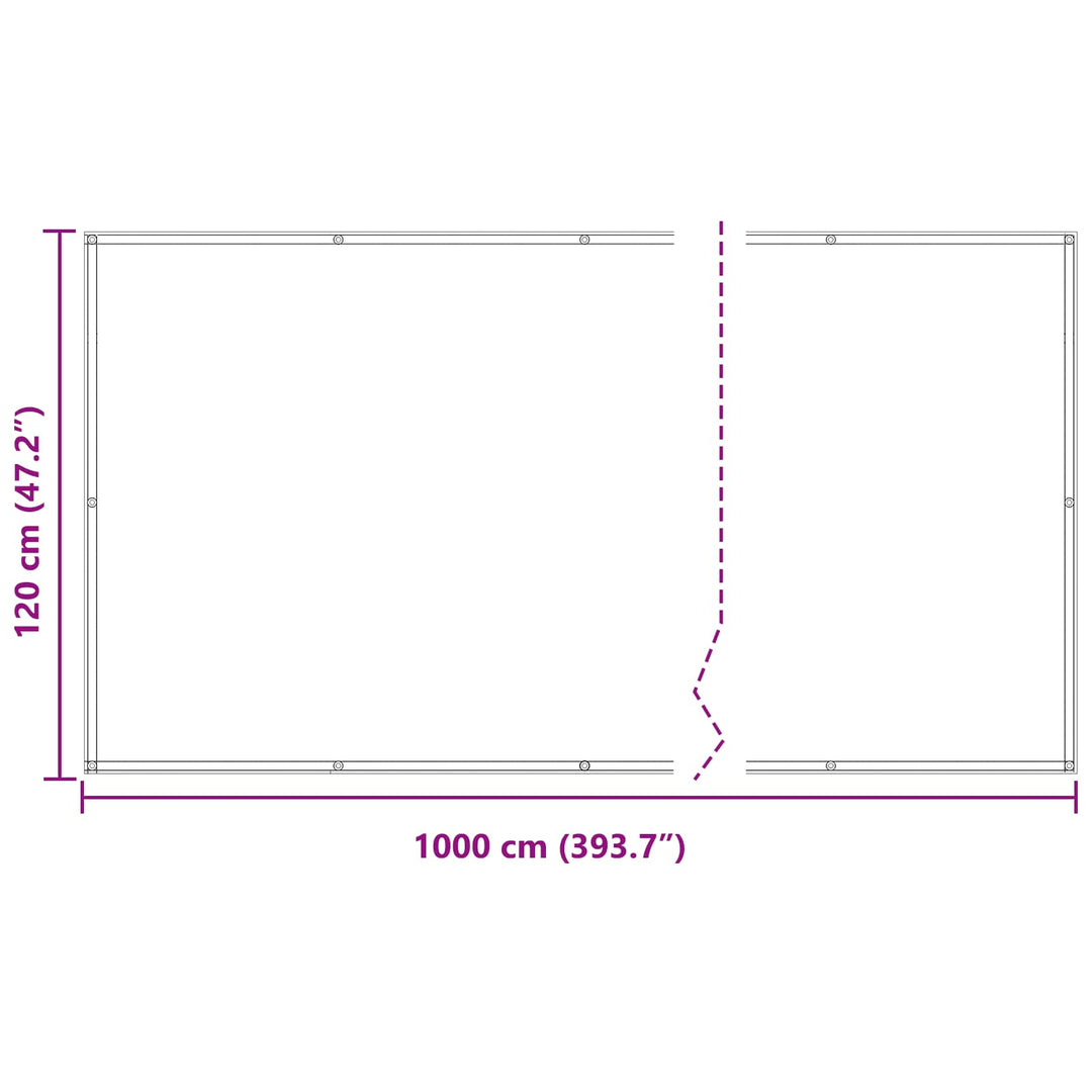Balkong Skärm Vinröd 120 X 1000 Cm Pu-Belagt Oxford Alu