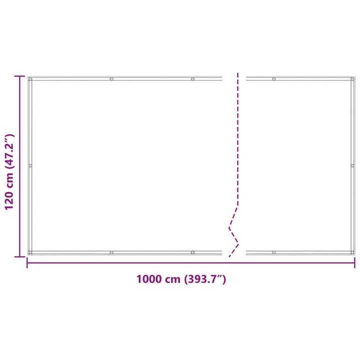 Balkong Skärm Vinröd 120 X 1000 Cm Pu-Belagt Oxford Alu