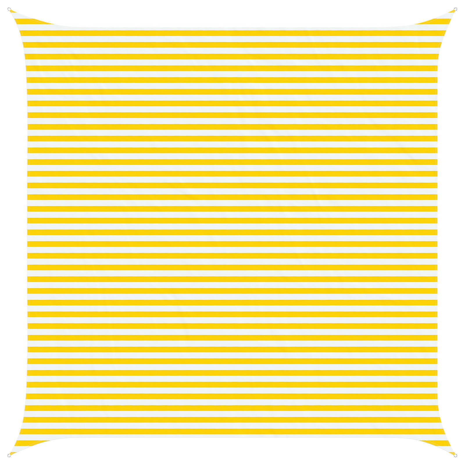 Utomhus Solsätt Segel Gul Och Vit 5 X 5 M 100% Polyester Oxford