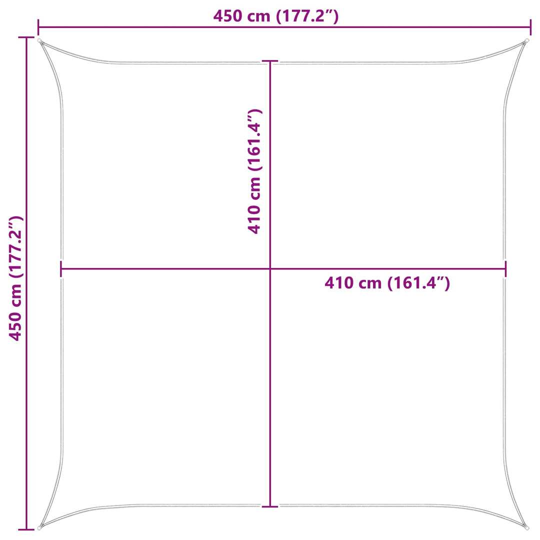 Utomhus Solsätt Segel 4,5 X 4,5 M 100% Polyester Oxford