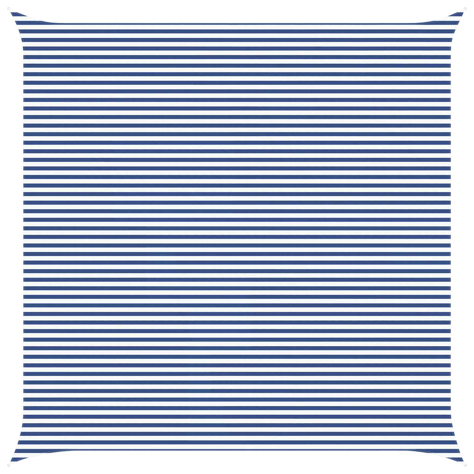 Utomhus Solsätt Segel Blå Och Vit 7 X 7 M 100% Polyester Oxford