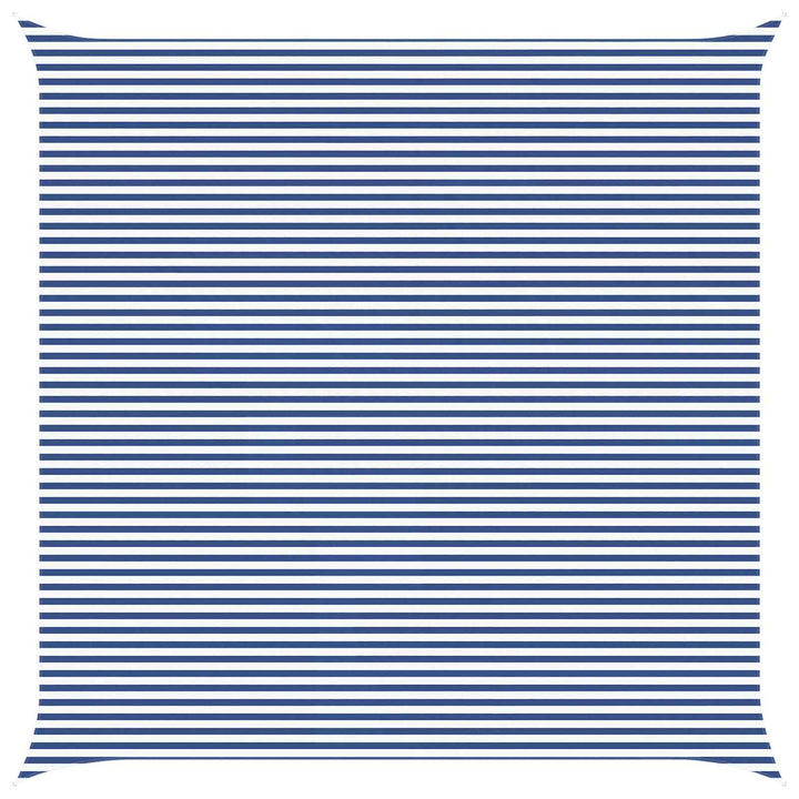Utomhus Solsätt Segel Blå Och Vit 7 X 7 M 100% Polyester Oxford