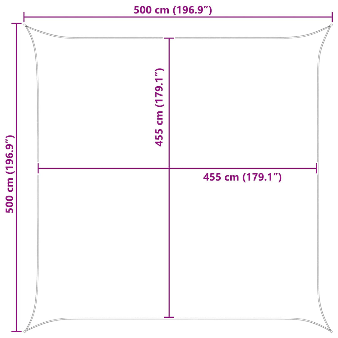 Utomhus Solsätt Segel Ljusgrå Och Vit. 5 X 5 M