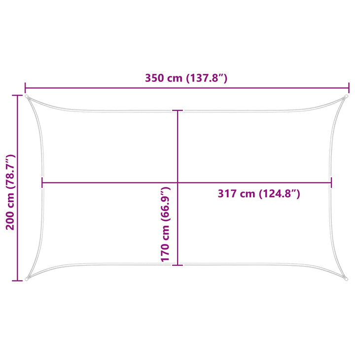 Solskugge Segel Orange Och Brunt 3,5 X 2 M