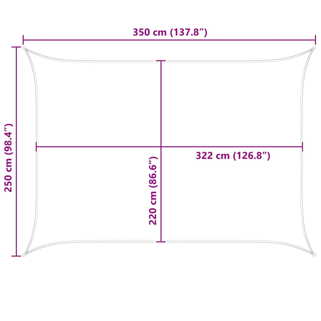 Solskugge Segel Orange Och Brunt 3,5 X 2,5 M