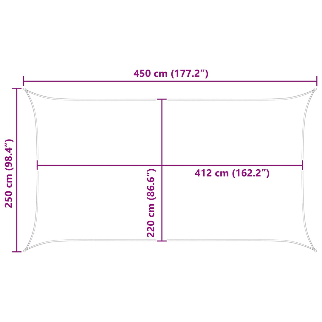 Solskugge Segel Orange Och Brunt 4,5 X 2,5 M