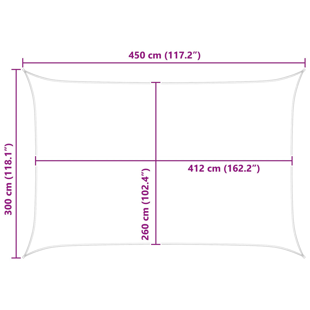 Solskugge Segel Orange Och Brunt 4,5 × 3 M