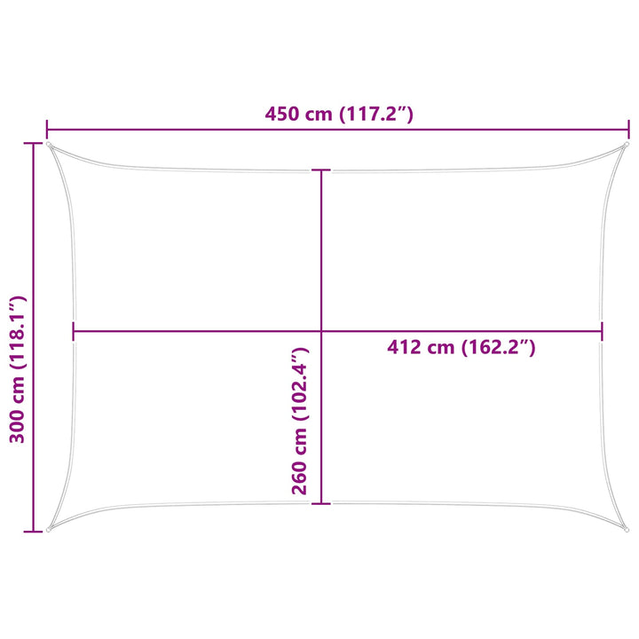 Solskugge Segel Orange Och Brunt 4,5 × 3 M