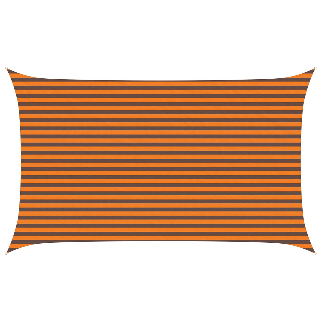 Solskugge Segel Orange Och Brunt 5 X 3 M 100% Polyester Oxford