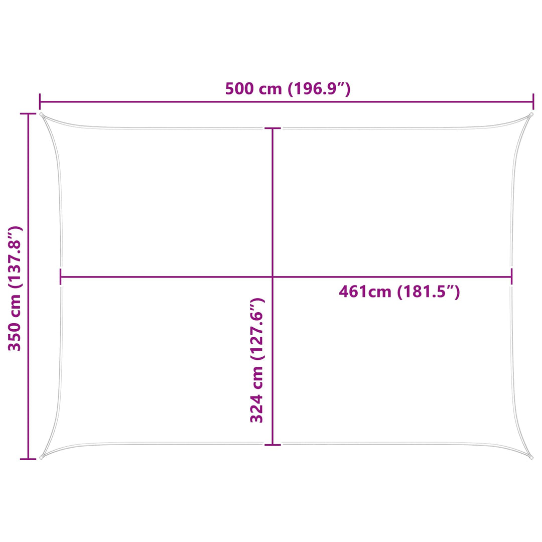Solskugge Segel Orange Och Brunt 5 × 3,5 M