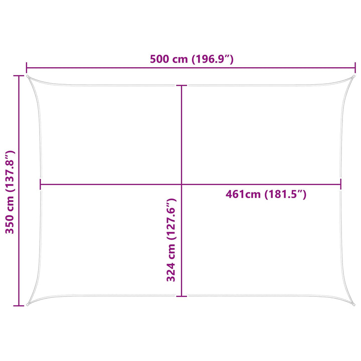 Solskugge Segel Orange Och Brunt 5 × 3,5 M