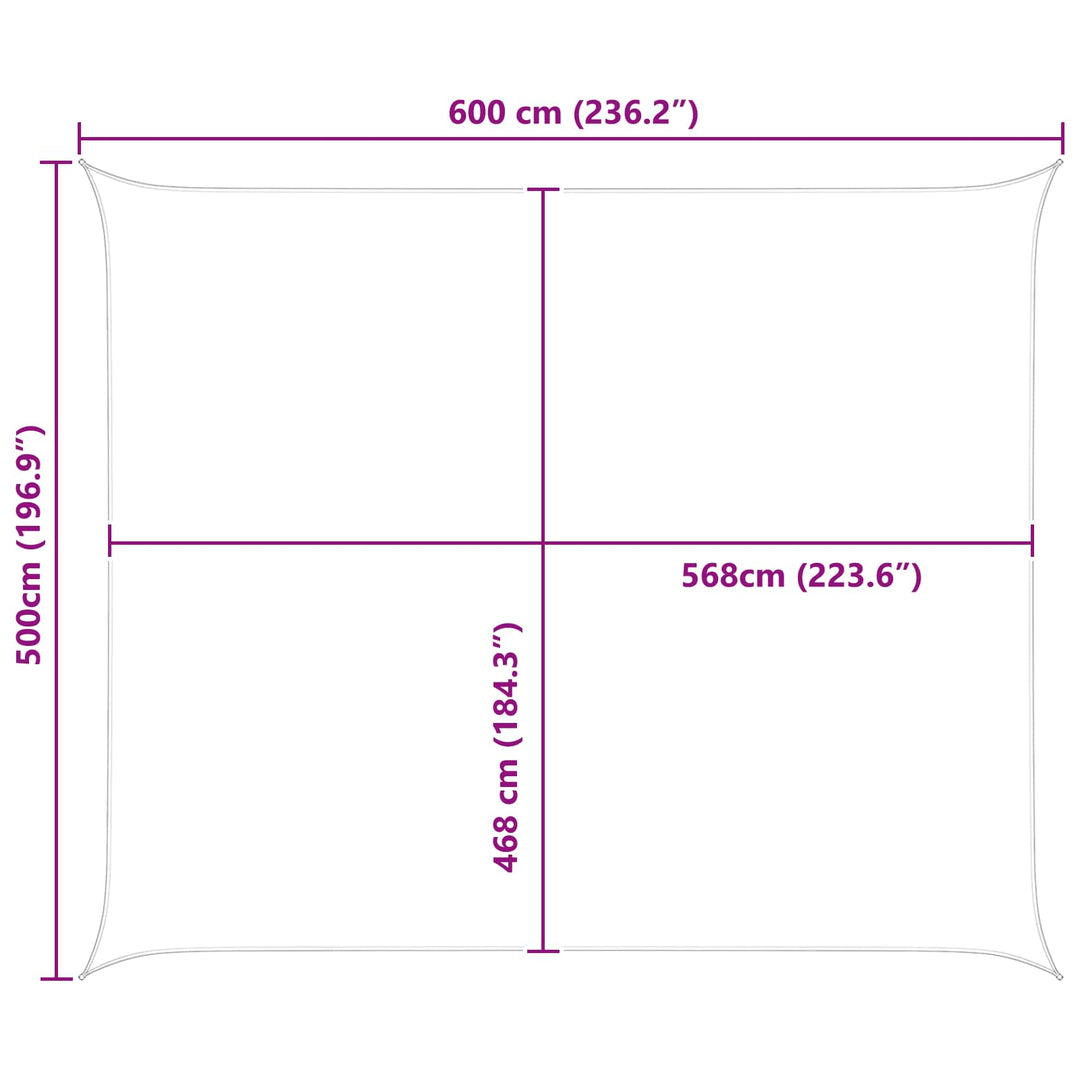 Solskugge Segel Orange Och Brunt 6 X 5 M 100% Polyester Oxford