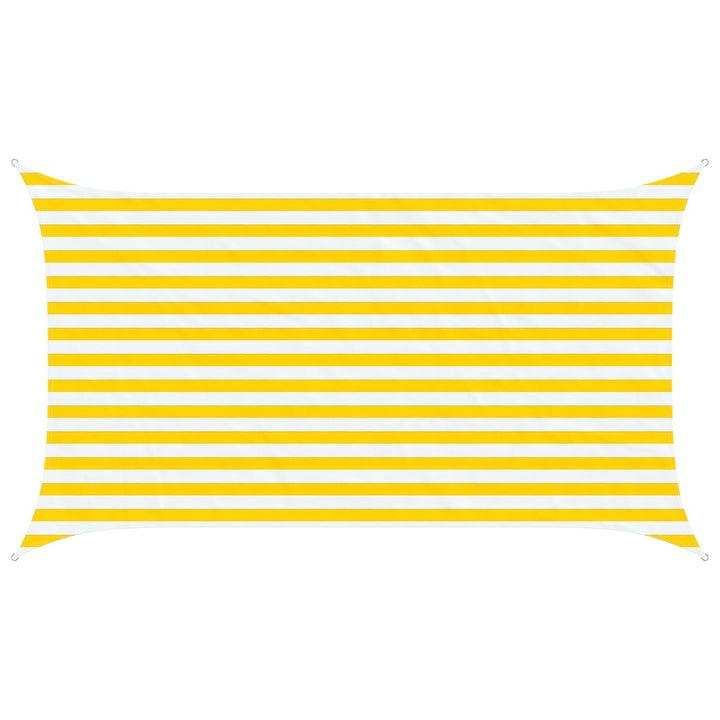Solskugge Segel Gul Och Vit 3,5 X 2 M 100% Polyester Oxford