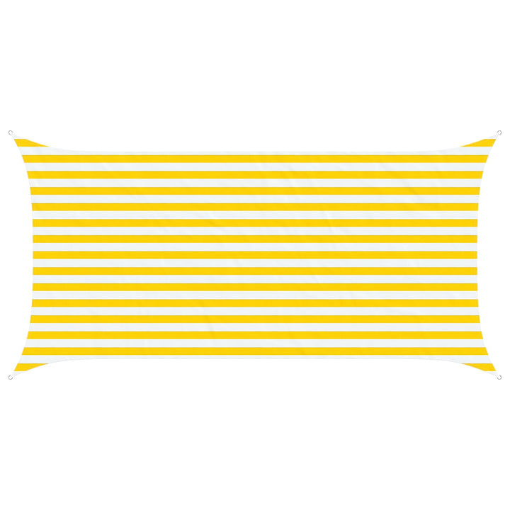 Solskugge Segel Gul Och Vit 4 X 2 M 100% Polyester Oxford