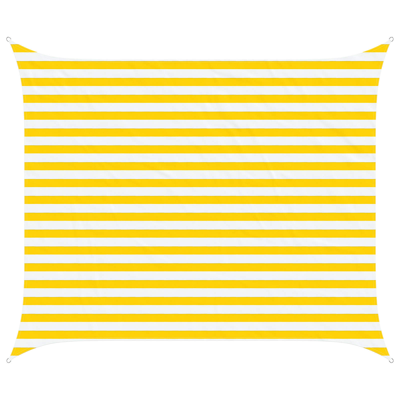 Solskugge Segel Gul Och Vit 2,5 X 3 M 100% Polyester Oxford