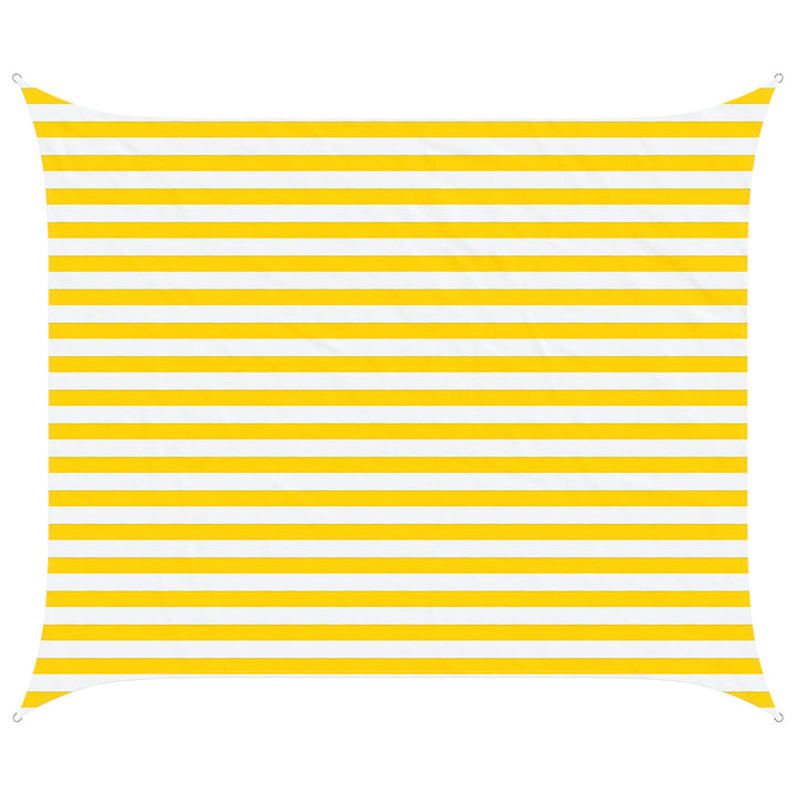 Solskugge Segel Gul Och Vit 2,5 X 3 M 100% Polyester Oxford