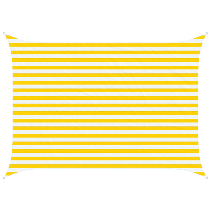 Solskugge Segel Gul Och Vit 3,5 X 2,5 M 100% Polyester Oxford
