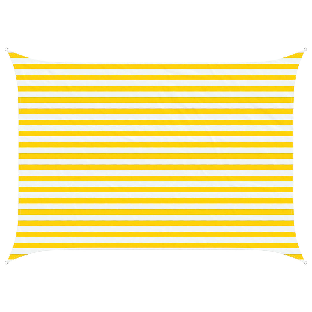 Solskugge Segel Gul Och Vit 3,5 X 2,5 M 100% Polyester Oxford