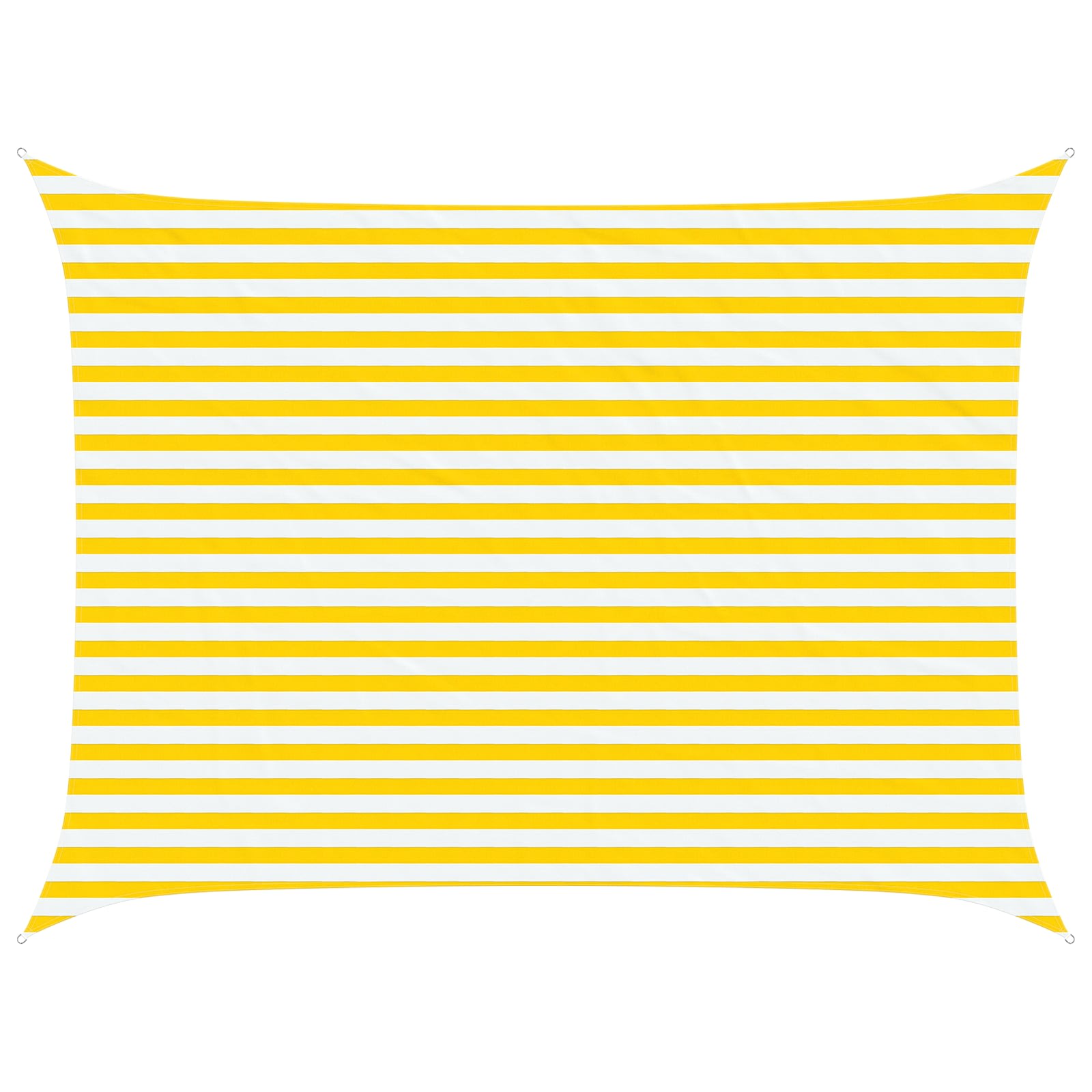Solskugge Segel Gul Och Vit 4 × 3 M 100% Polyester Oxford
