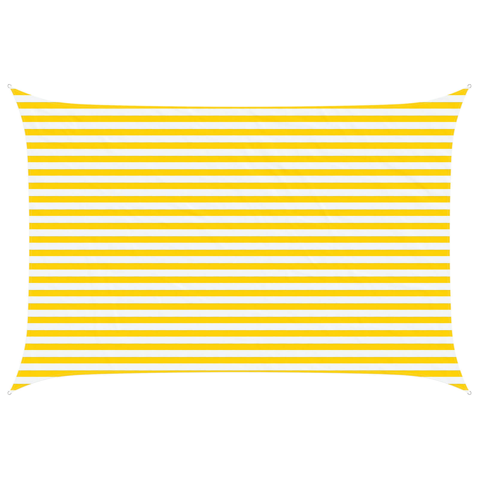 Solskugge Segel Gul Och Vit 4,5 × 3 M 100% Polyester Oxford