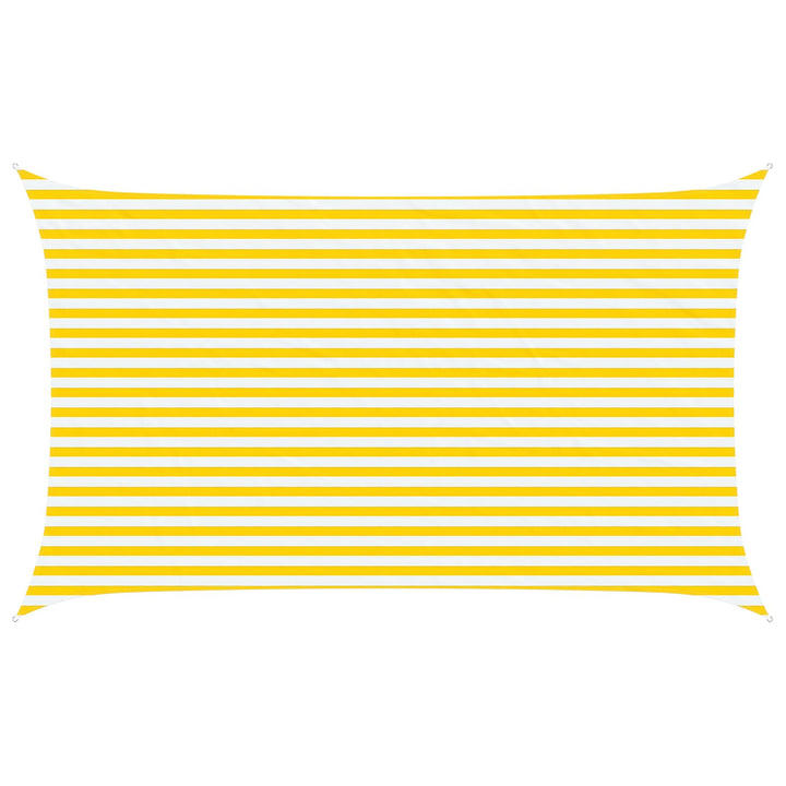 Solskugge Segel Gul Och Vit 5 X 3 M 100% Polyester Oxford