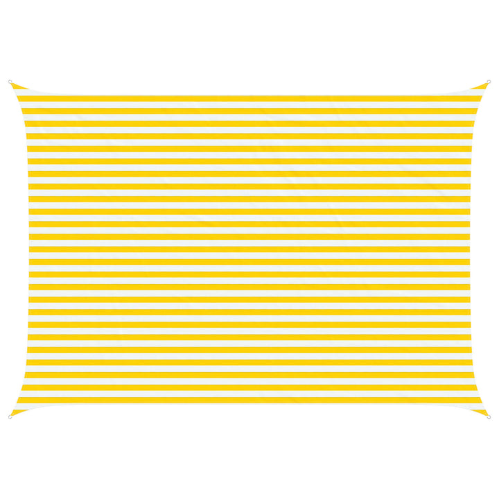 Solskugge Segel Gul Och Vit 5 × 3,5 M 100% Polyester Oxford
