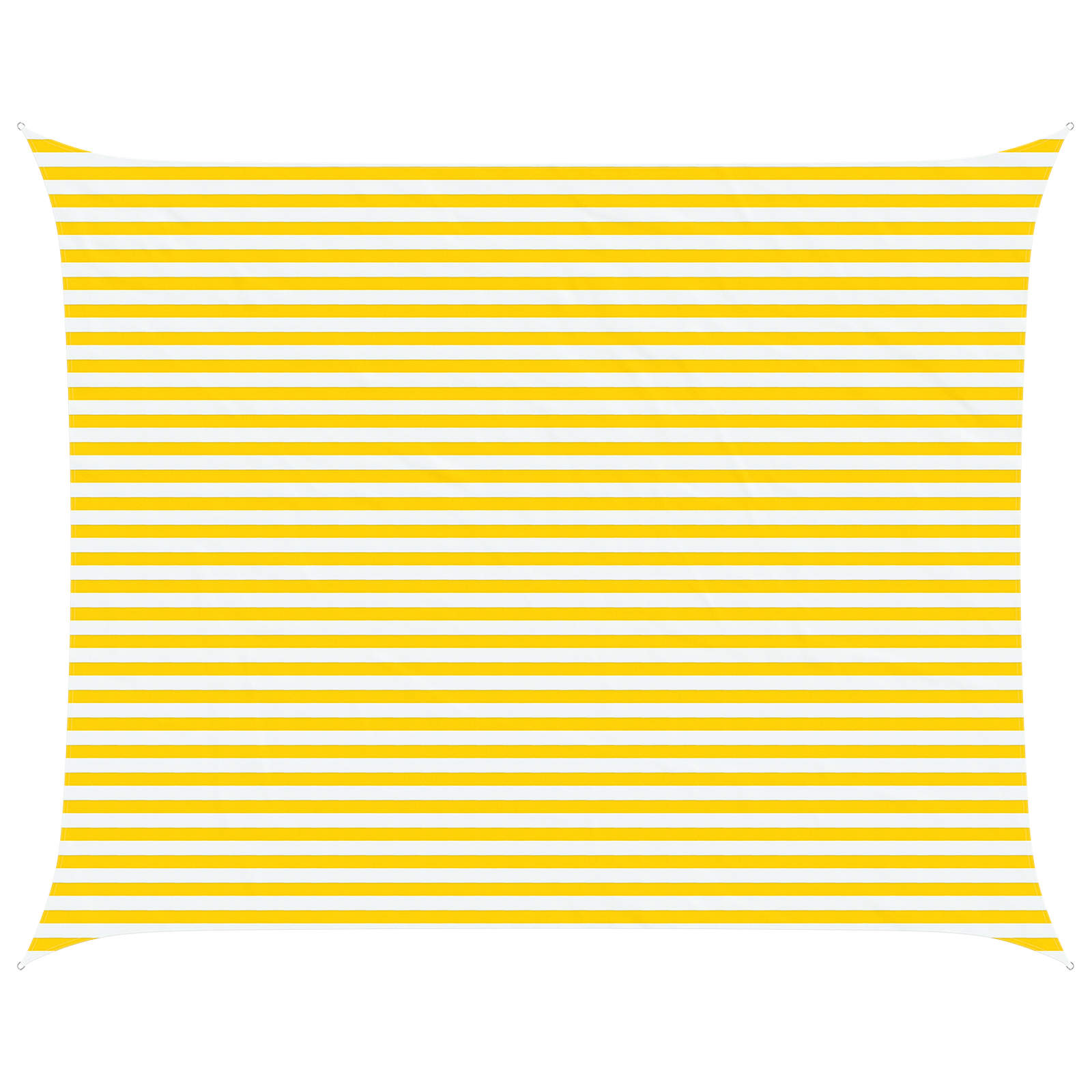 Solskugge Segel Gul Och Vit 5 X 4 M 100% Polyester Oxford