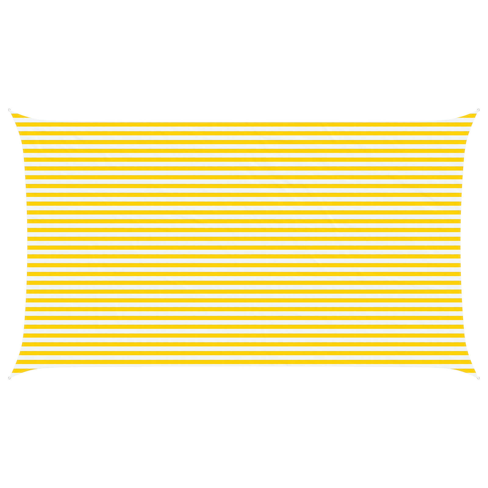 Solskugge Segel Gul Och Vit 7 X 4 M 100% Polyester Oxford