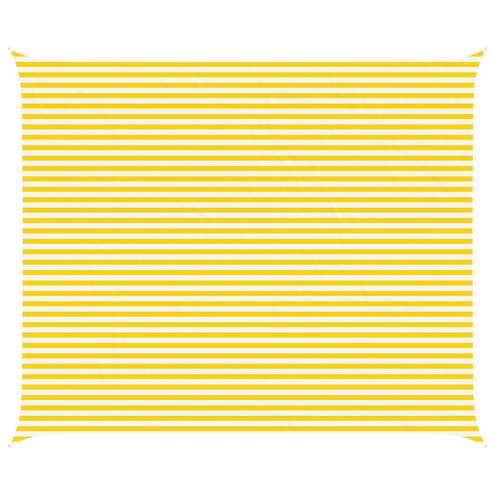 Solskugge Segel Gul Och Vit 6 X 5 M 100% Polyester Oxford