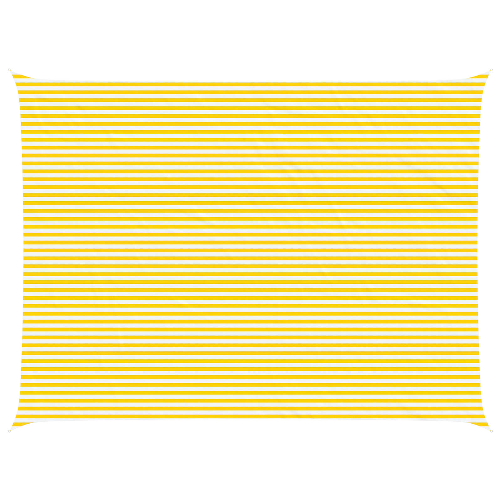 Solskugge Segel Gul Och Vit 8 X 6 M 100% Polyester Oxford